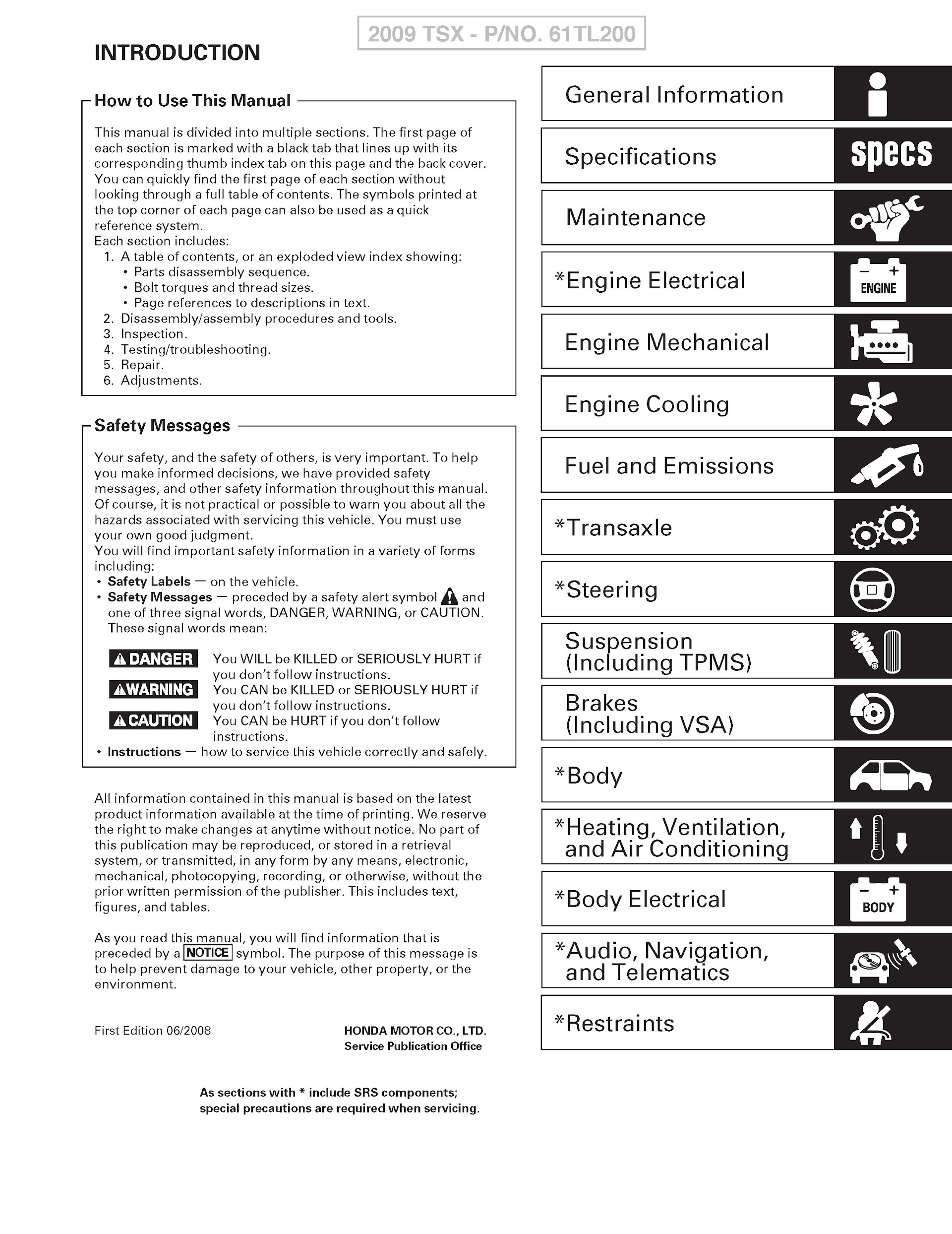 Download 2009-2010 Acura TSX Repair Manual