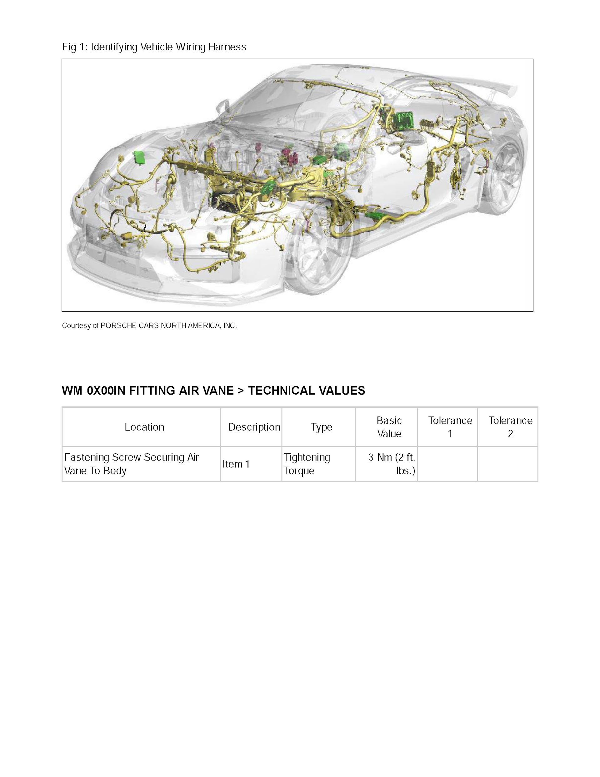 2016 Porsche Boxster Repair Manual, Wiring Harness