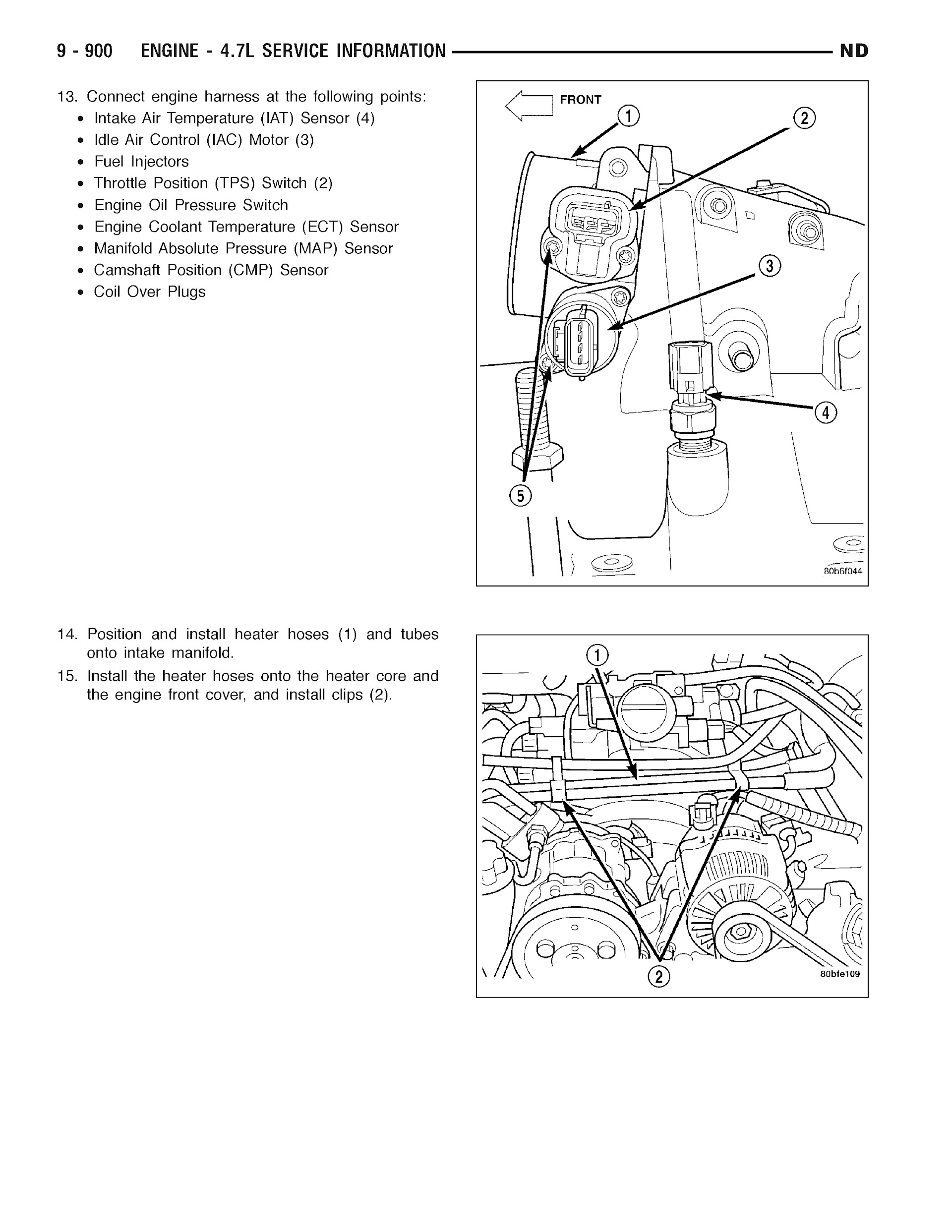 2005-2007 Dodge Dakota Repair Manual, Engine 4.7L