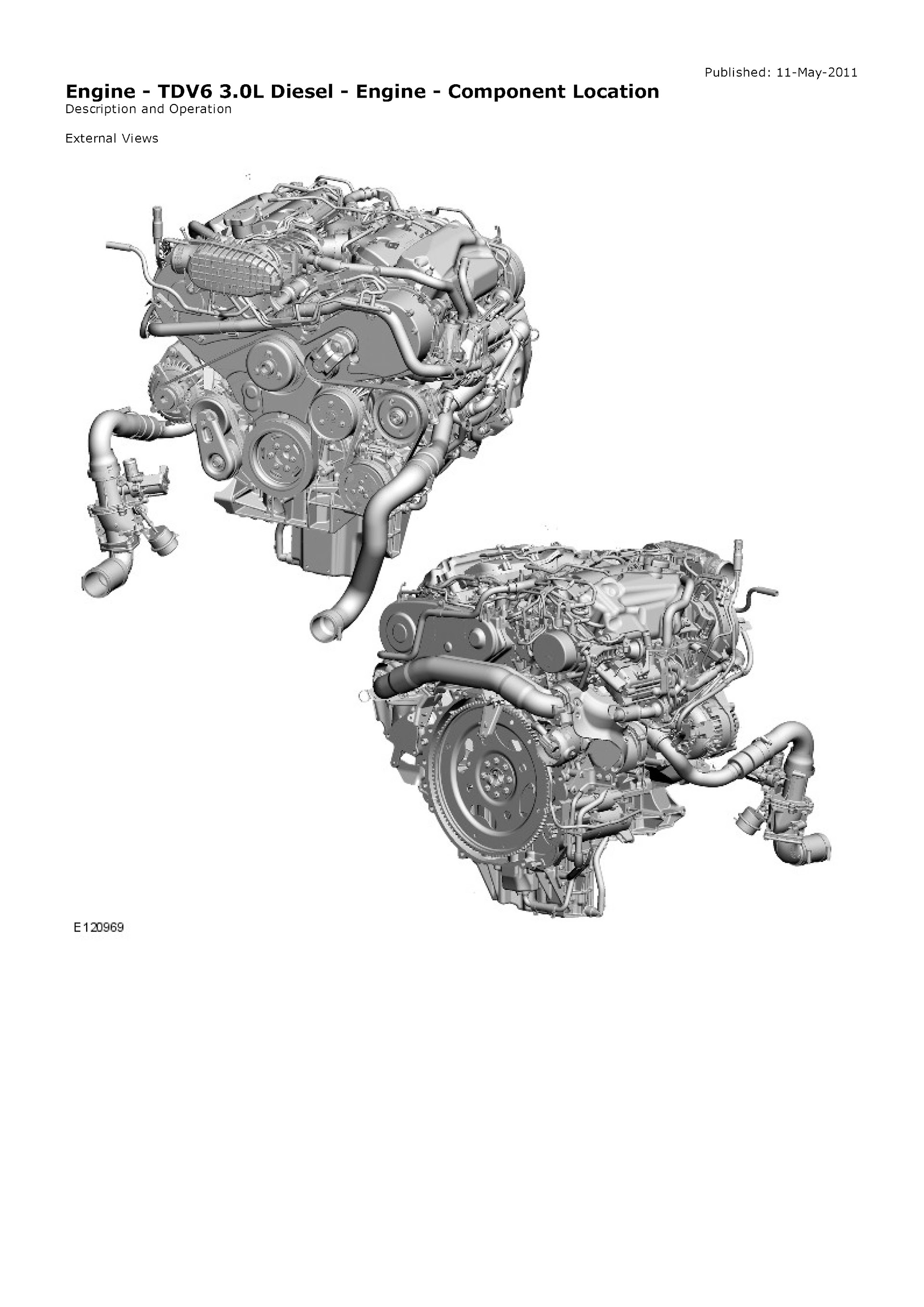 2009-2011 Land Rover Discovery 4 Repair Manual, Engine TDV6 3.0L Diesel