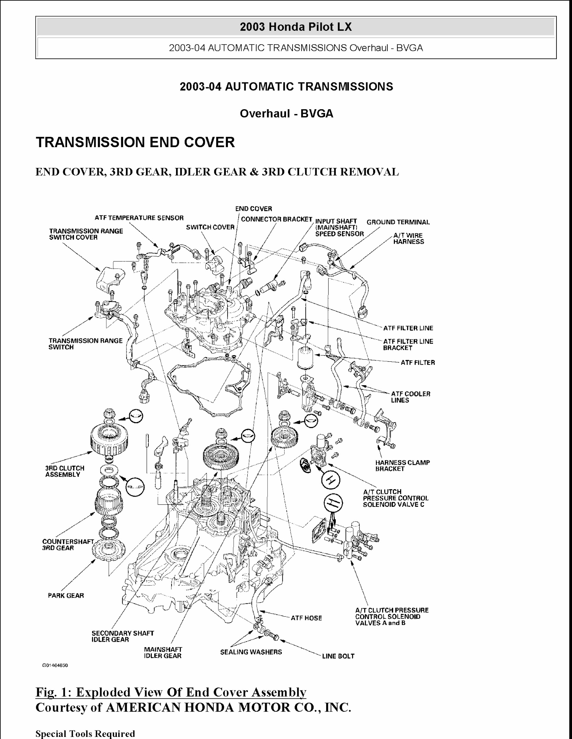 2003-2006 Honda Pilot Repair Manual