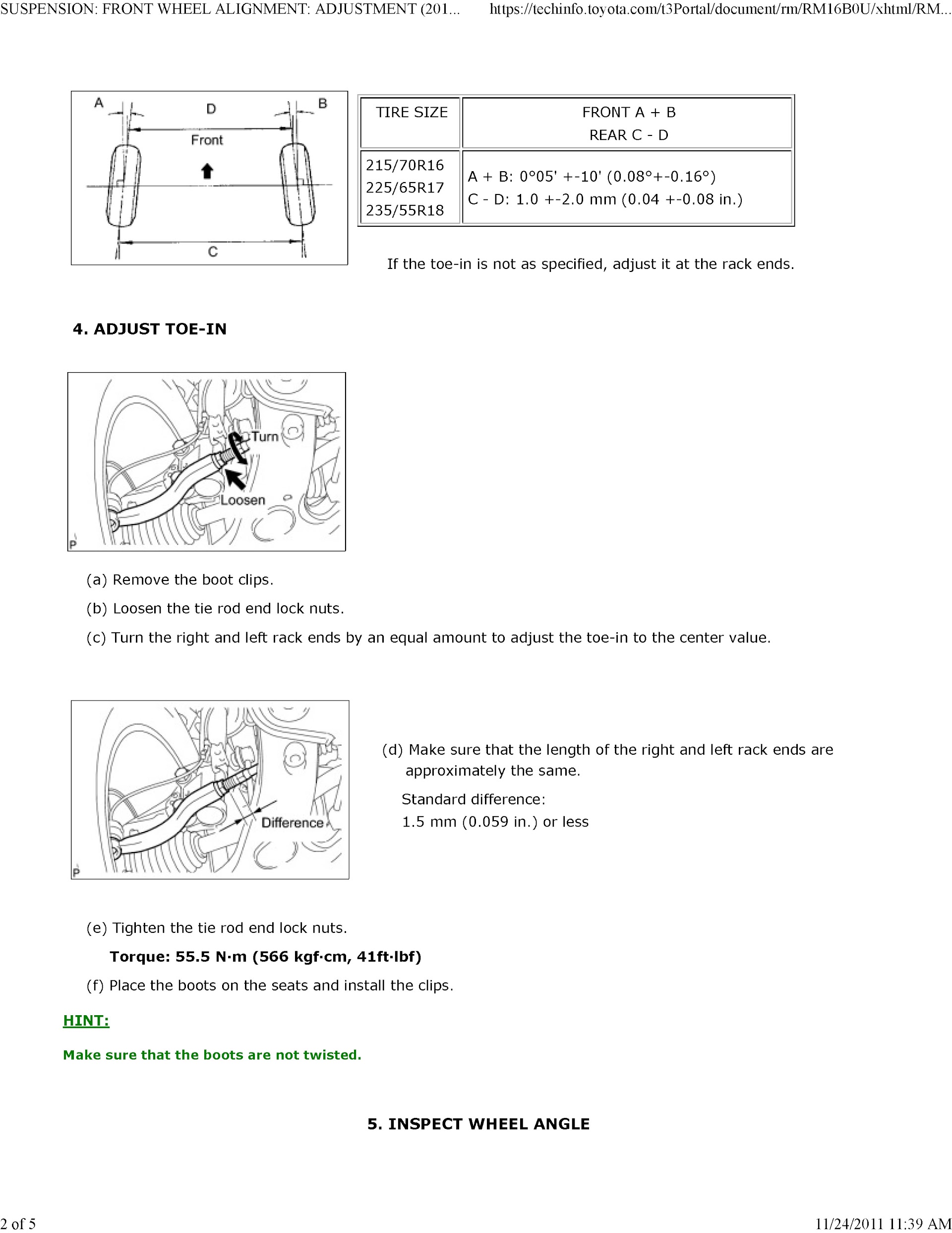 2011-2012 Toyota RAV4 Repair Manual front Suspension