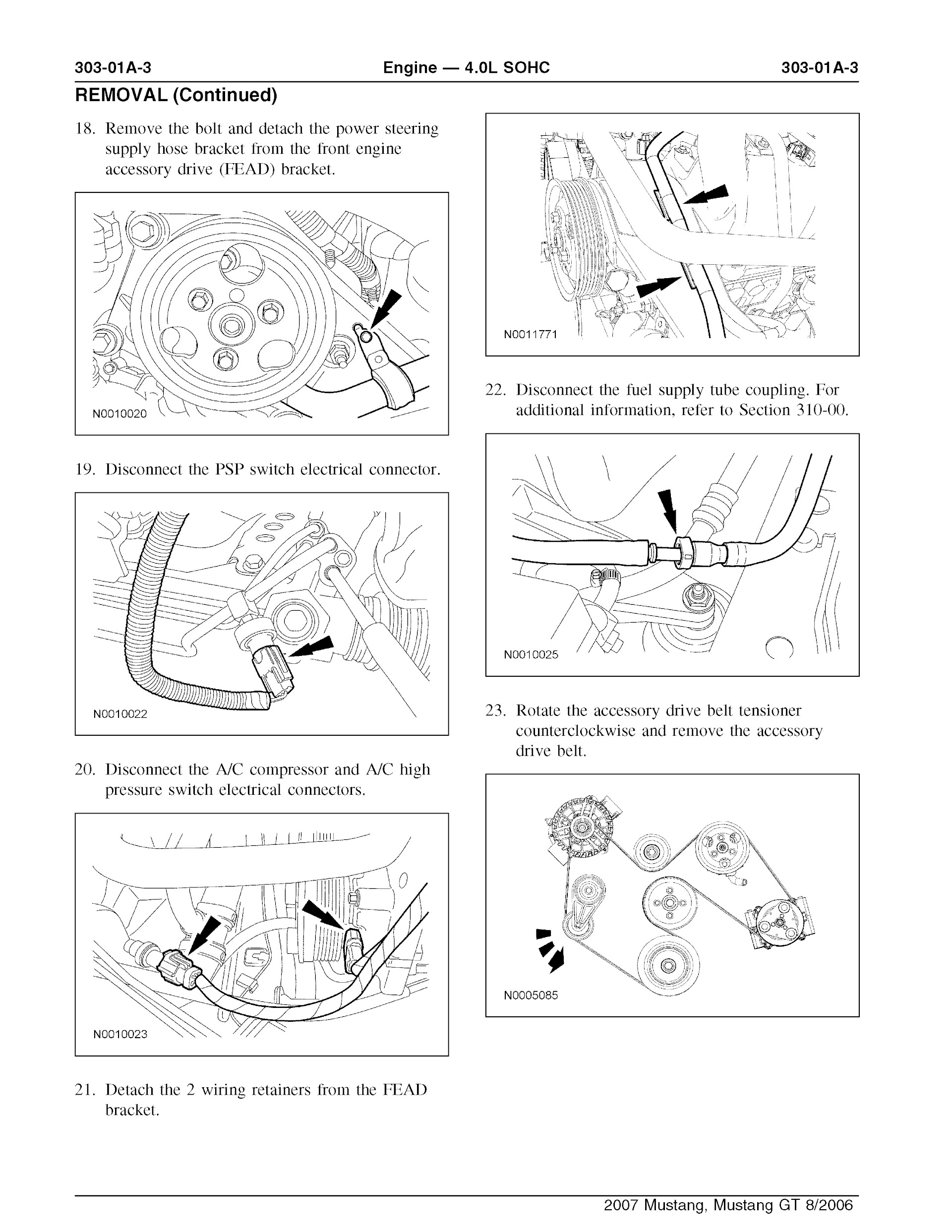 2007 Ford Mustang Repair Manual, Engine 4.0L SOHC