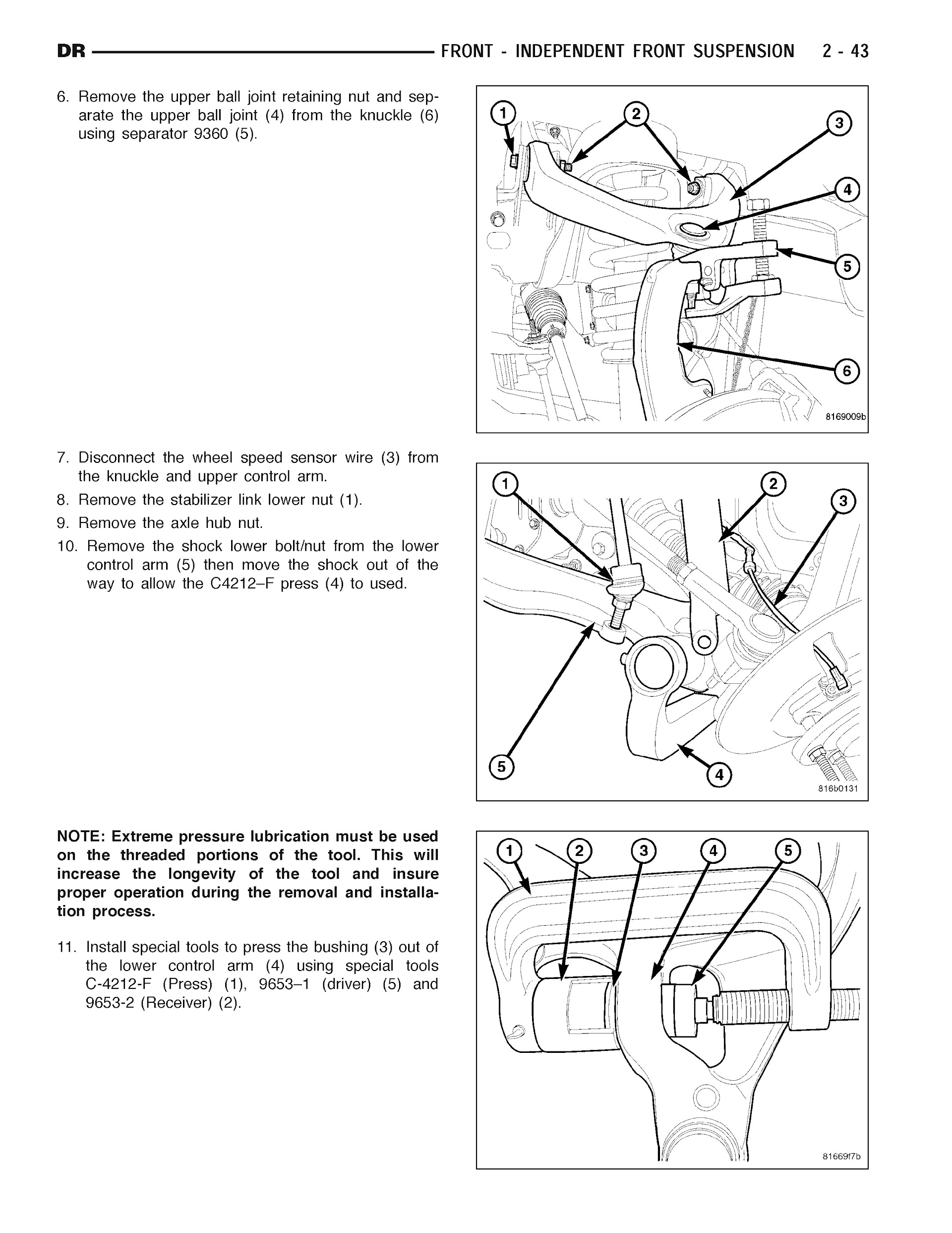 2007 Dodge RAM Repair Manual, Front Suspension