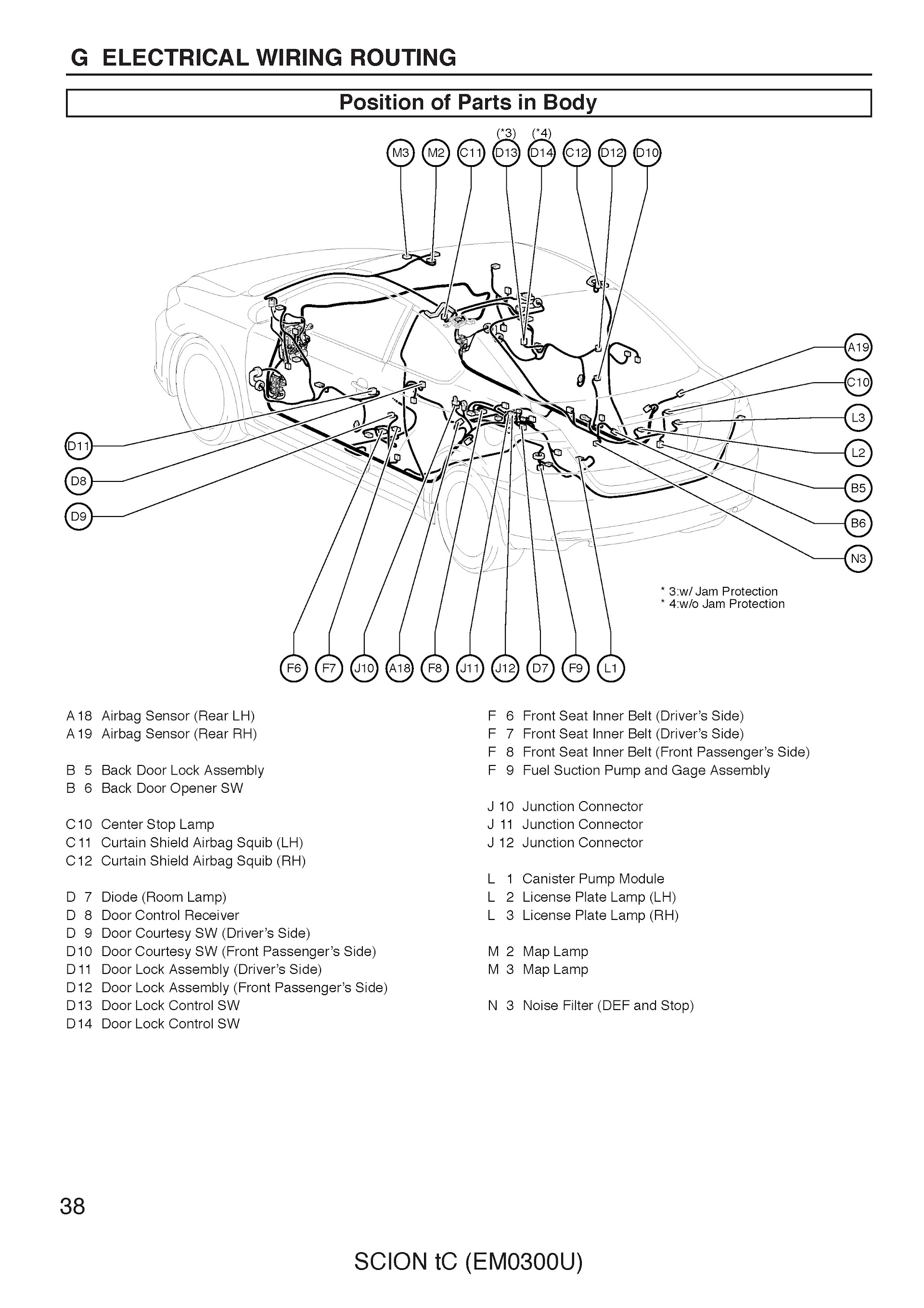Download 2005-2010 Toyota Scion tC Repair Manual Electrical Wiring Routing EM0300U