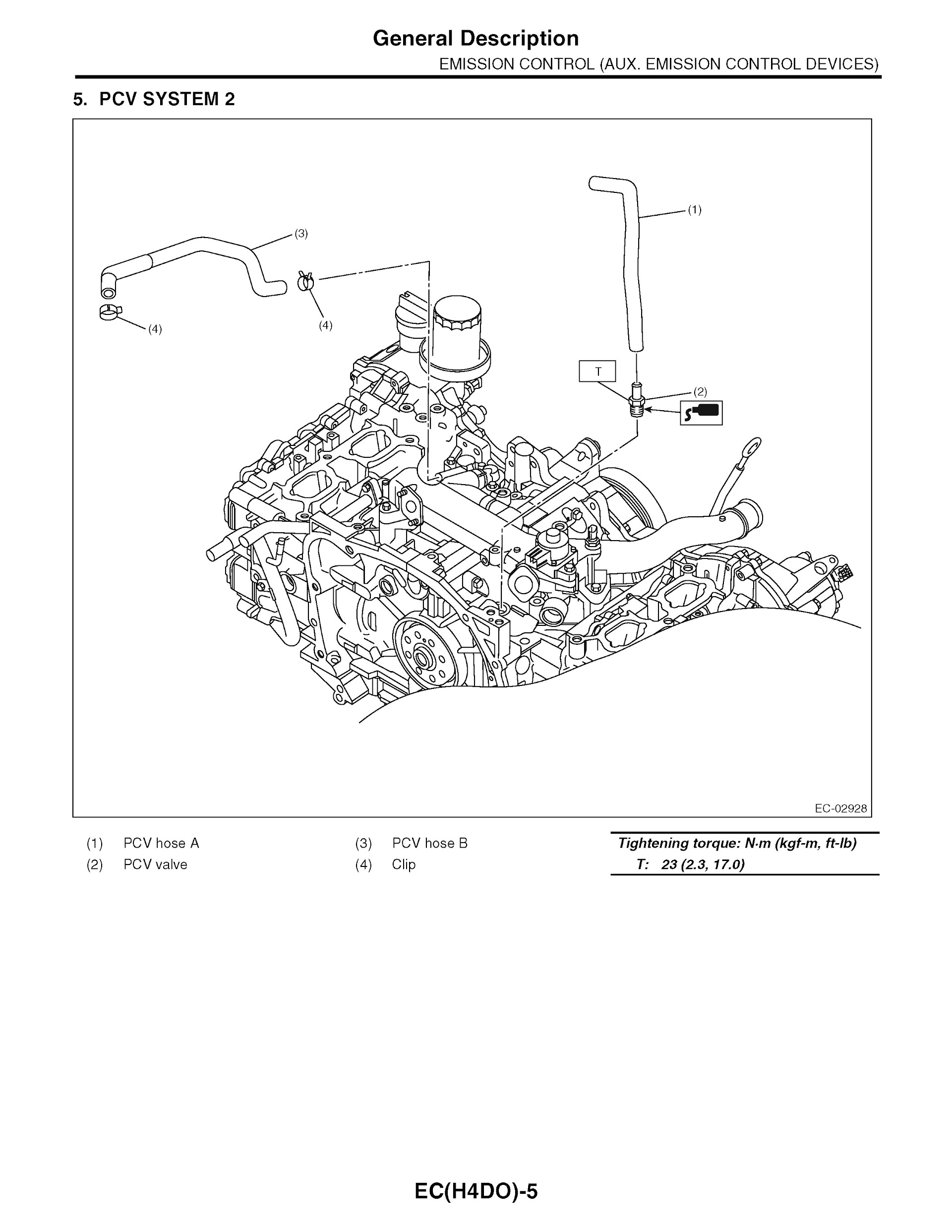 2013 Subaru Impreza & XV Crosstrek Repair Manual, Emission Control