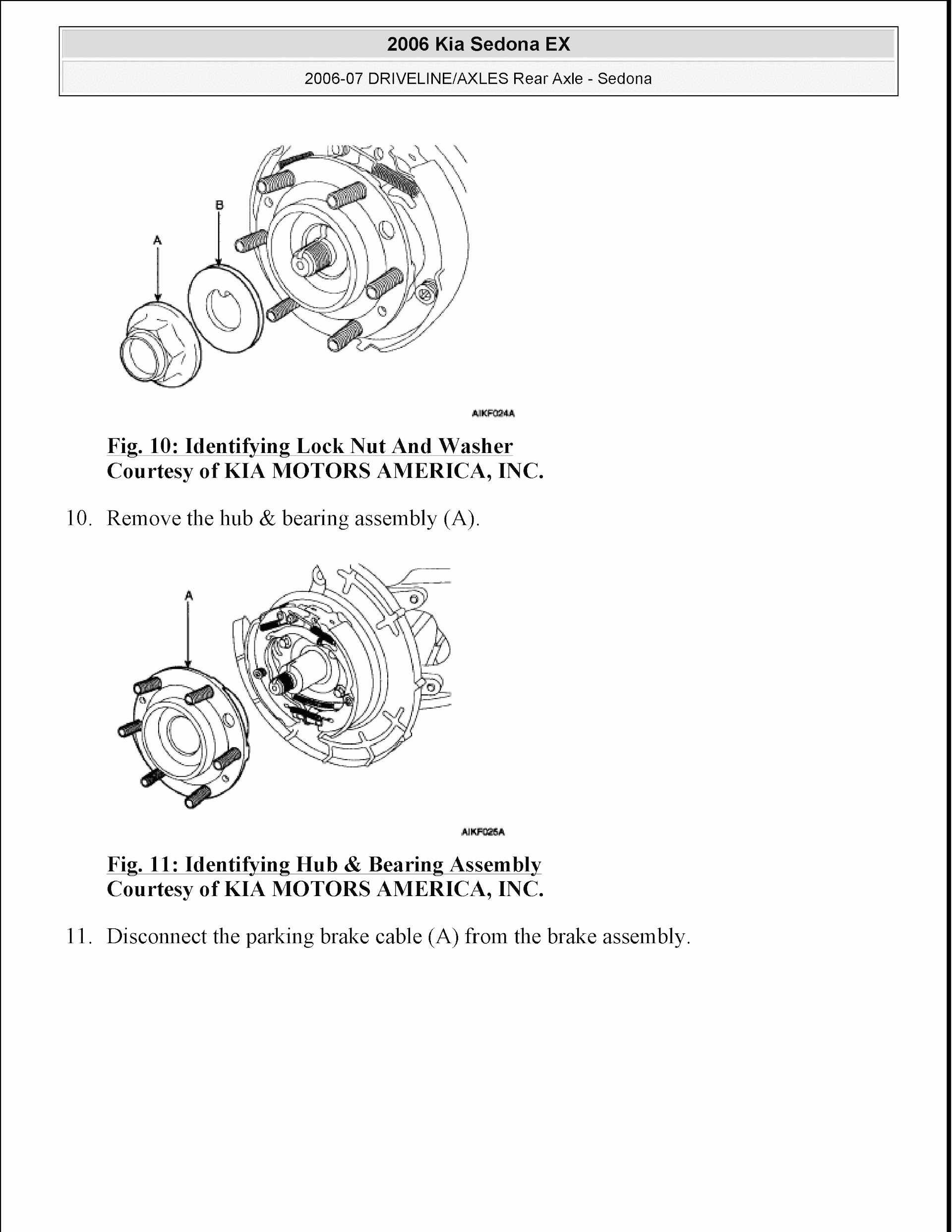 2006-2007 Kia Sedona Repair Manual