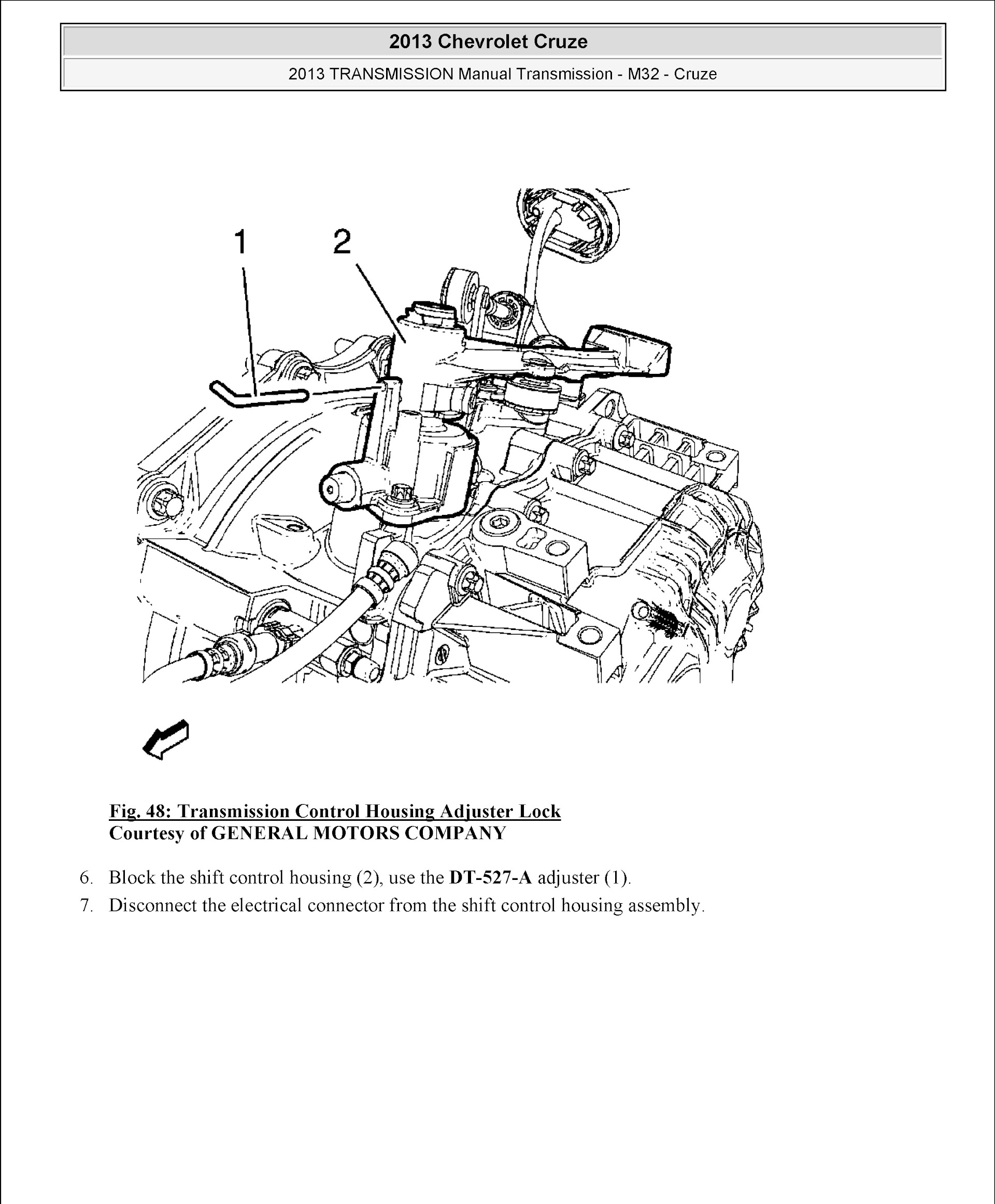 CONTENTS: 2010-2016 Chevrolet Cruze Repair Manual, manual transmission
