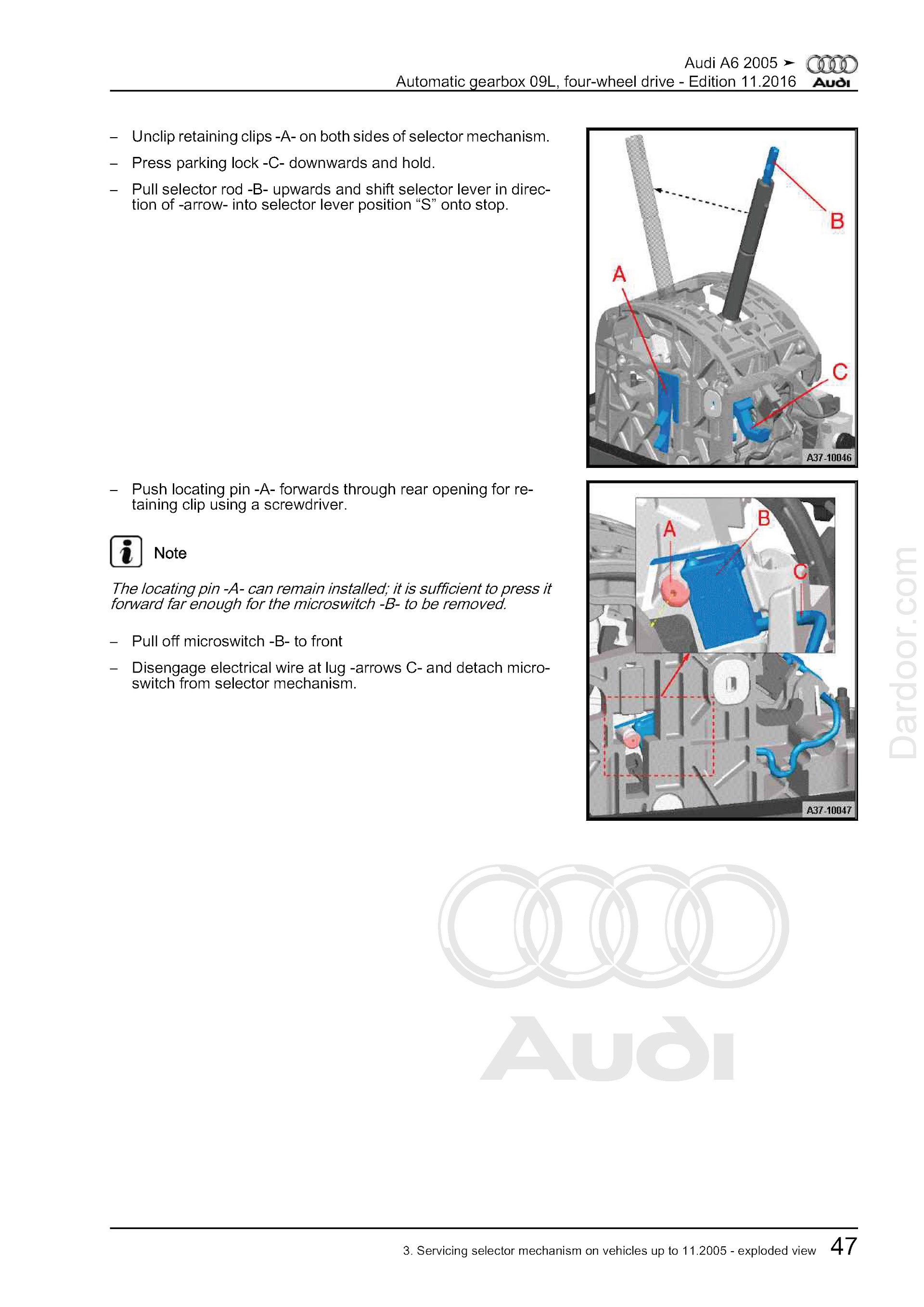 Download 2005-2011 Audi A6 Repair Manual