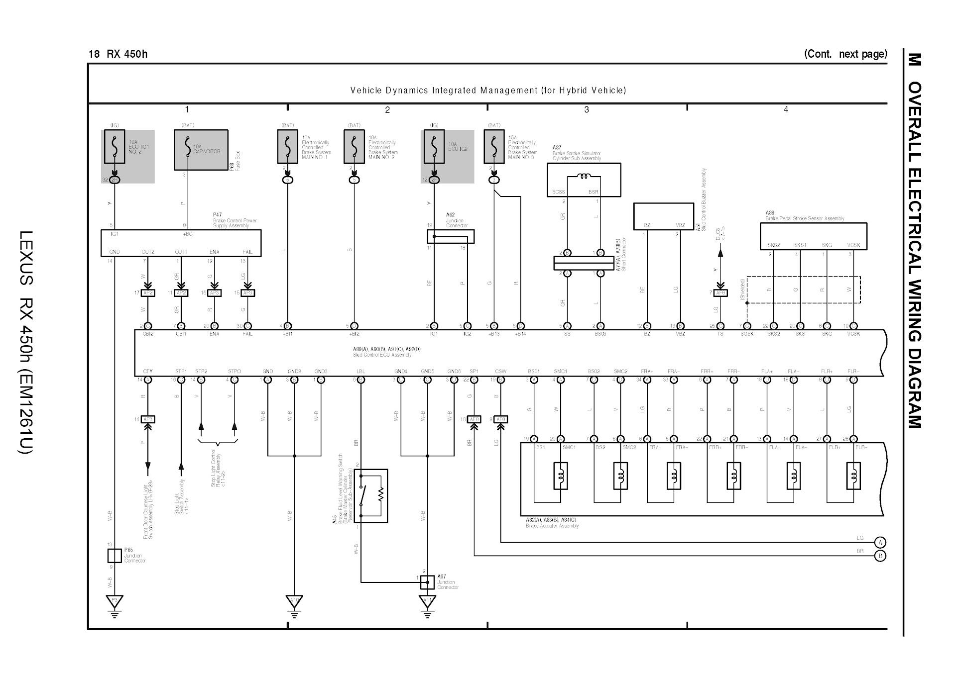 2011 Lexus RX450h Repair Manual, System wiring diagram
