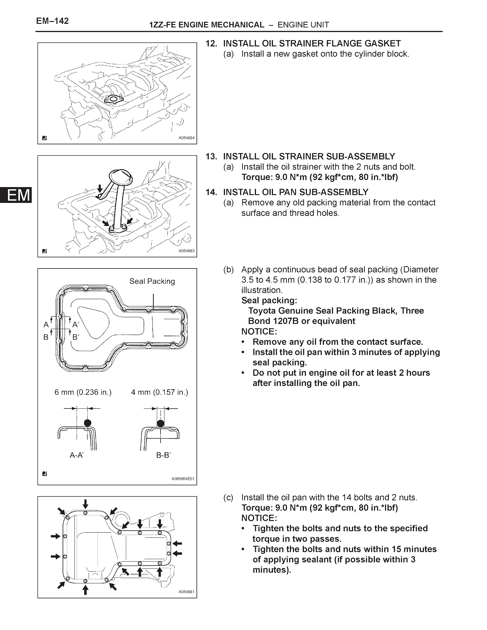 2007 Toyota Corolla Matrix Repair Manual, 1ZZ-FE Engine Mechanical