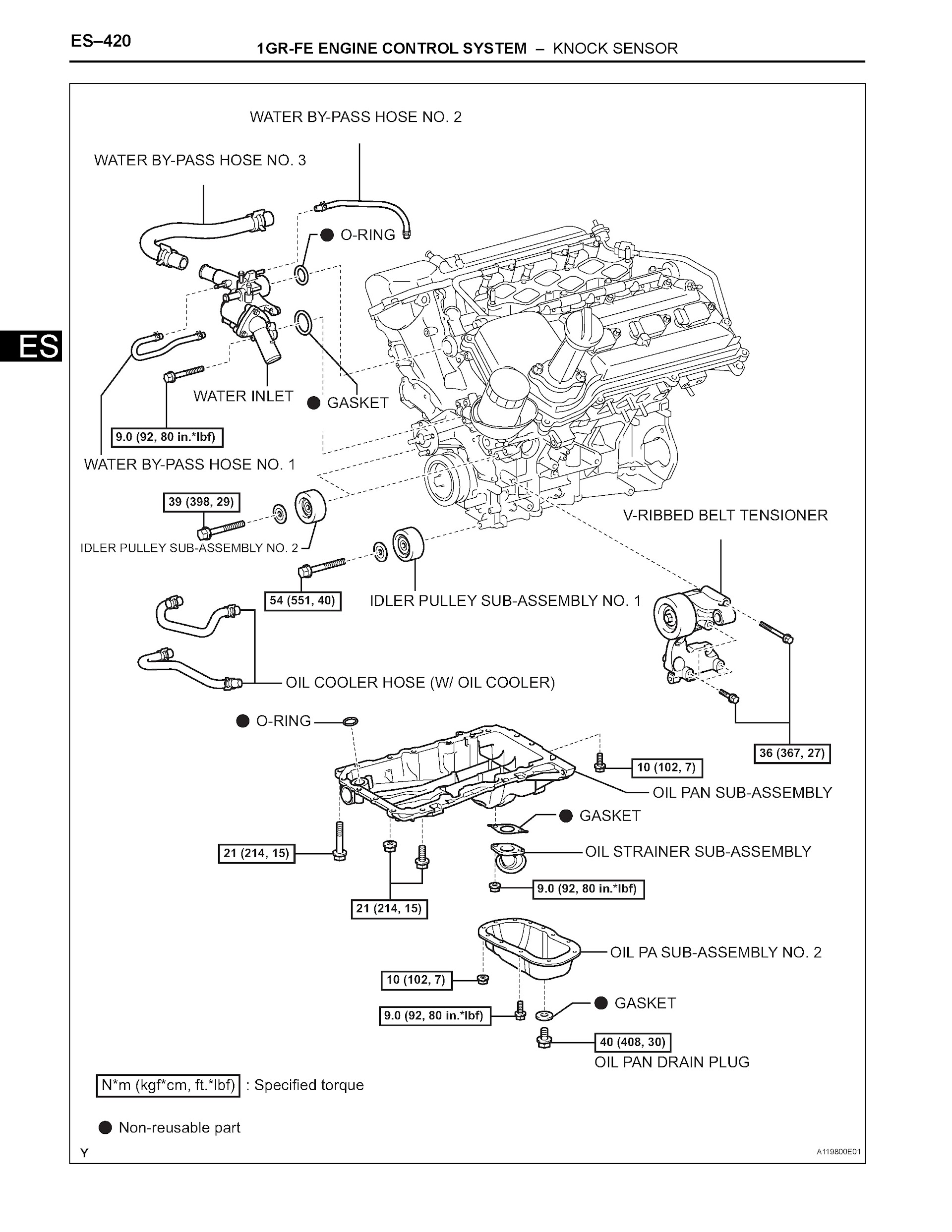 2007 Toyota 4Runner Repair Manual, Knock Sensor