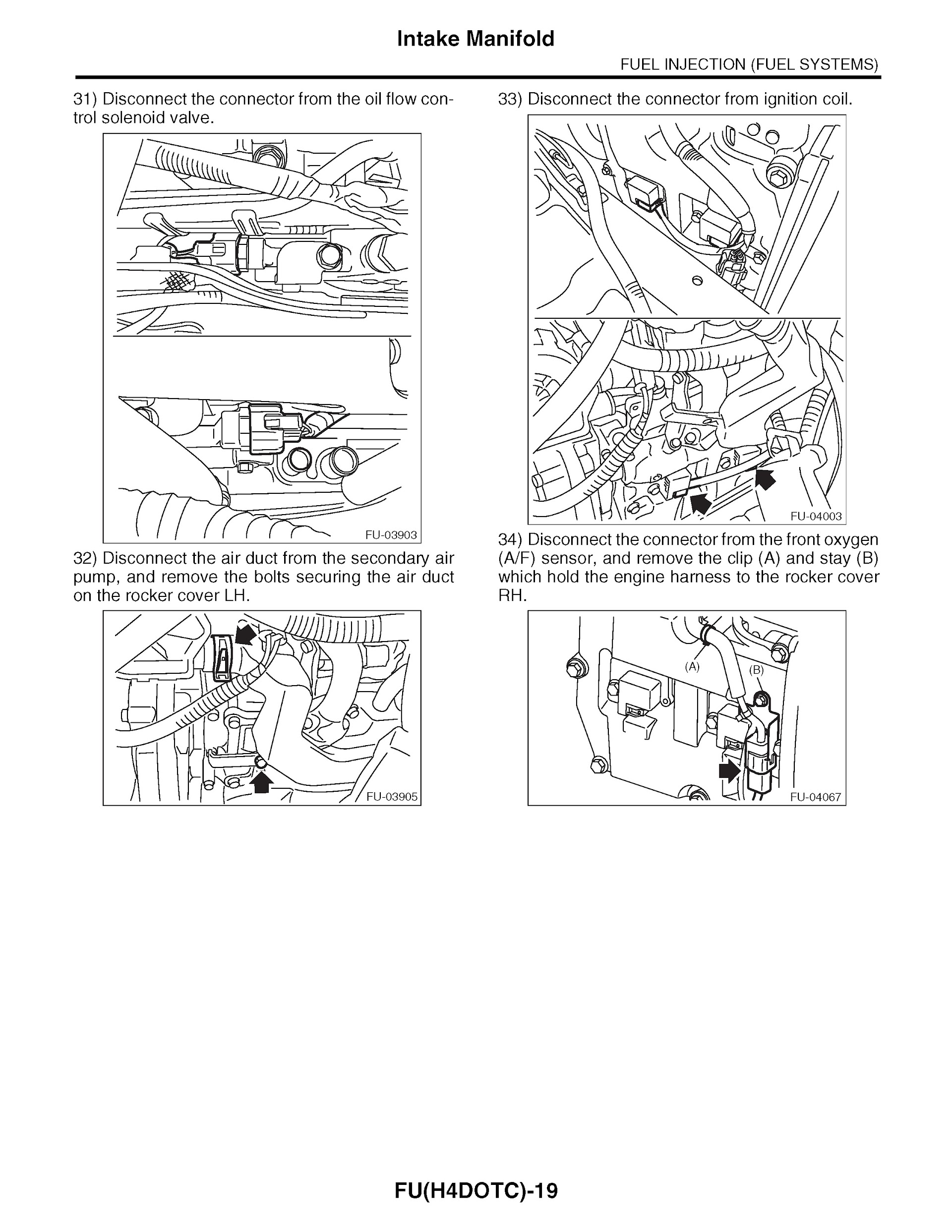 2009 Subaru Impreza Repair Manual Intake Manifold