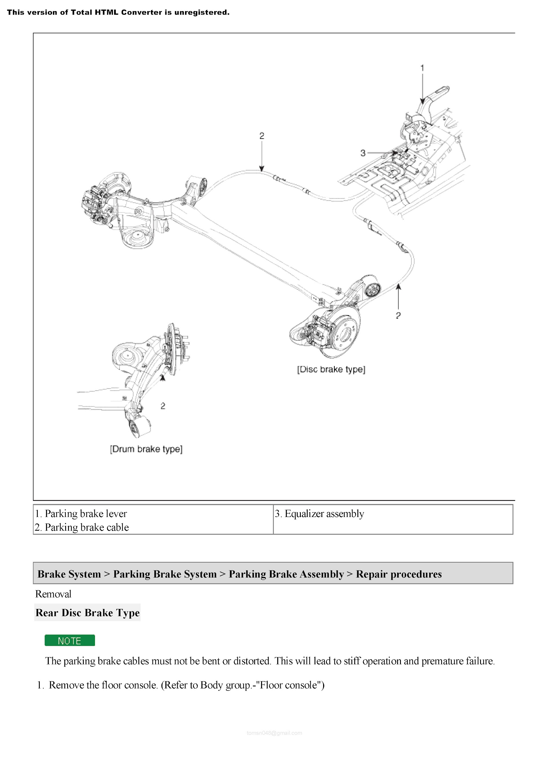 2013 Hyundai Elantra Repair Manual, Brake System