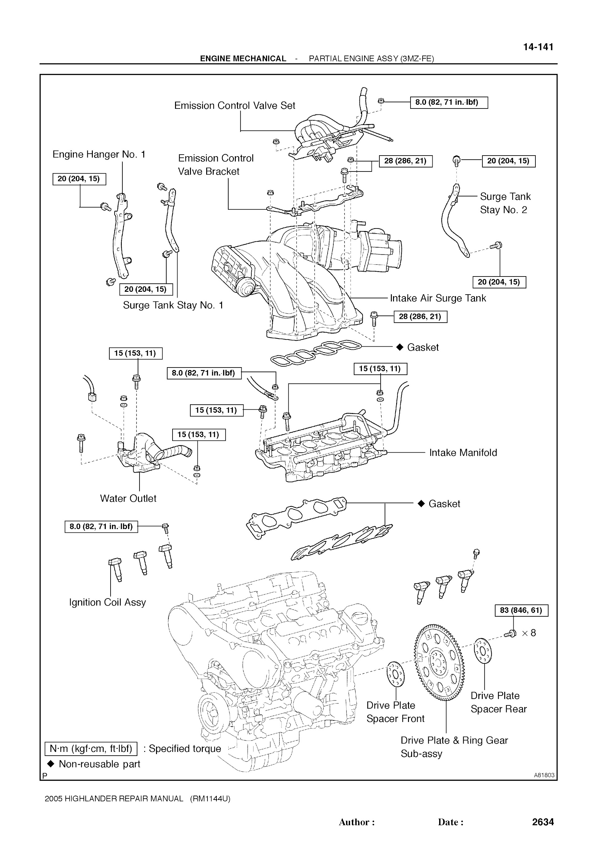 2001-2007 Toyota Highlander Repair Manual