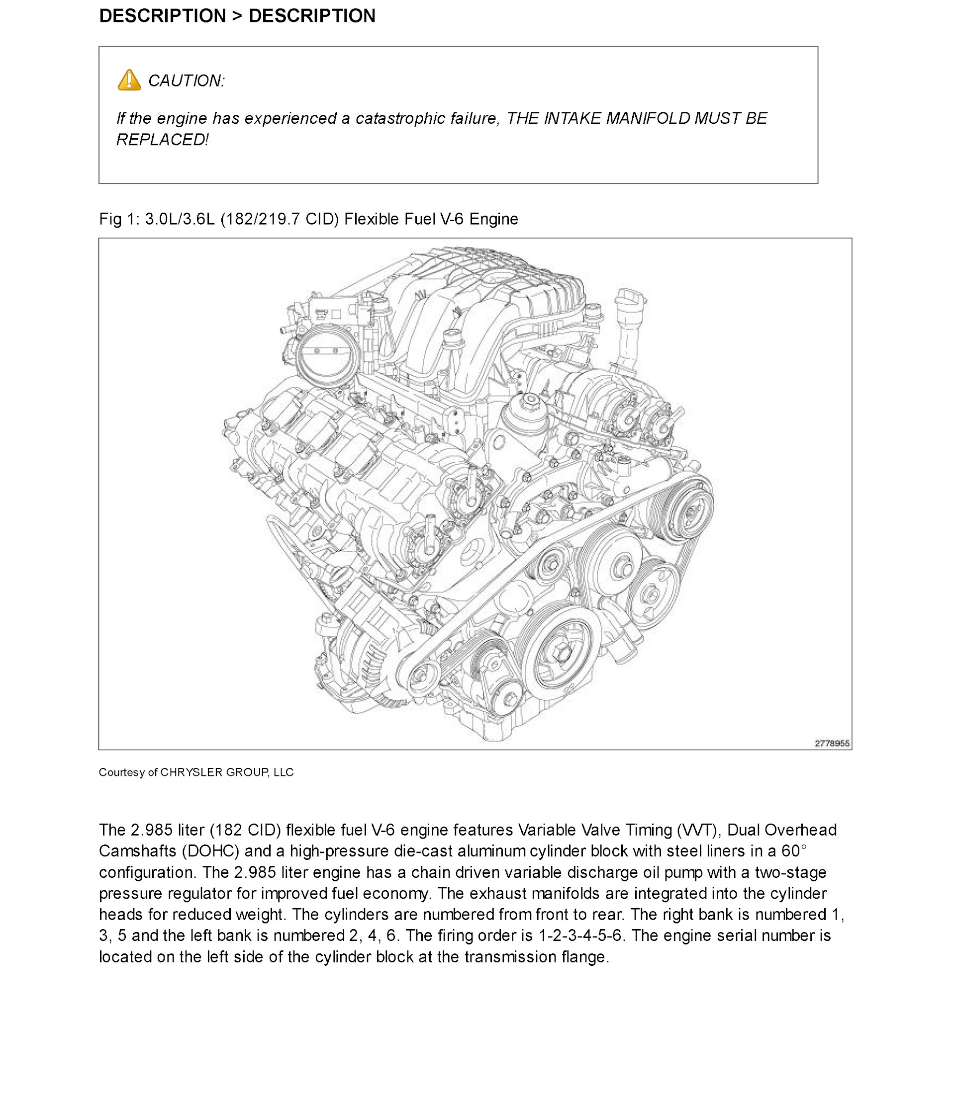 2018 Jeep Grand Cherokee Repair Manual, Flexible Fuel V-6 Engine