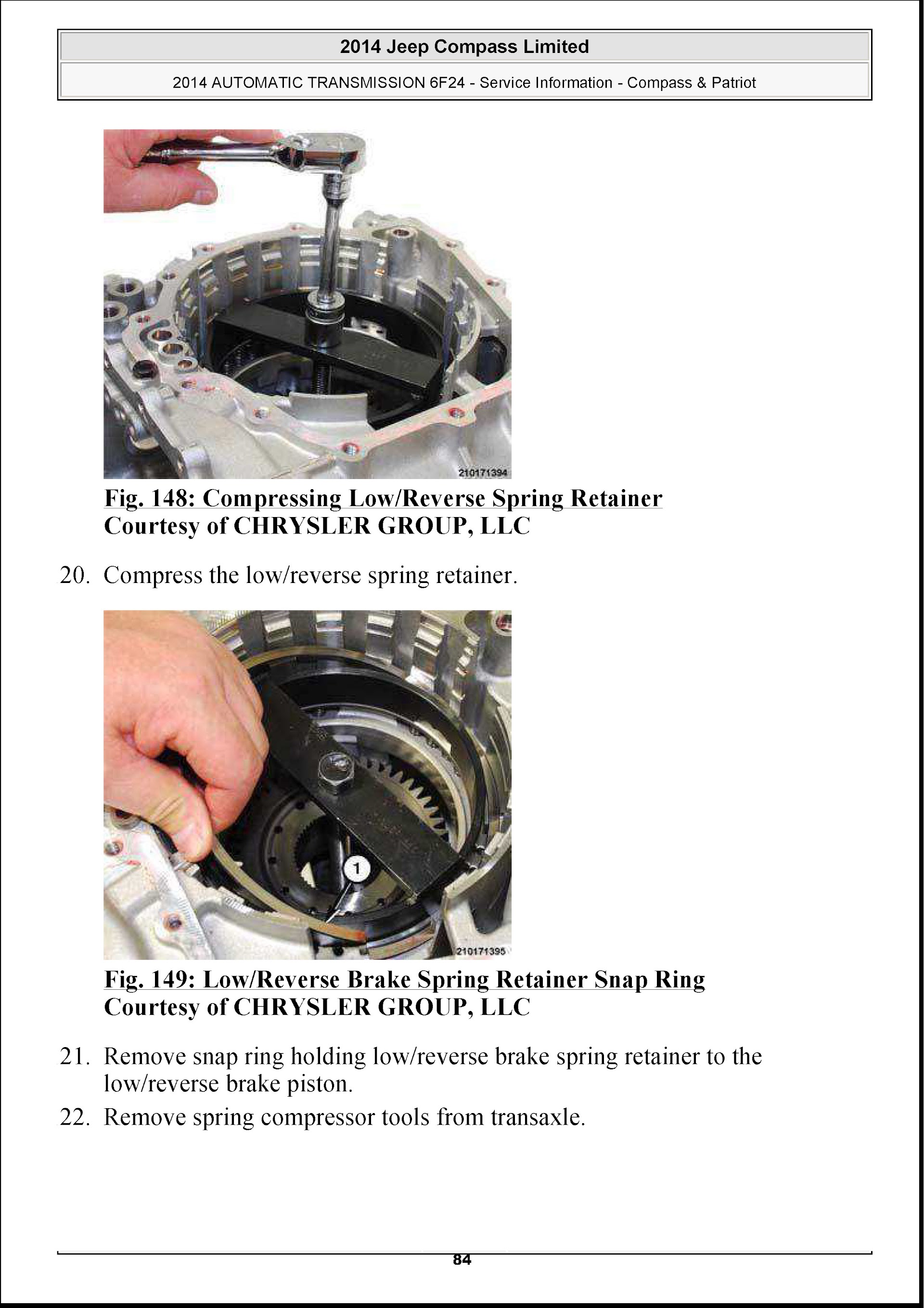2014-2016 Jeep Compass and Patriot Repair Manual, Automatic Transmission 6F24 Service Information
