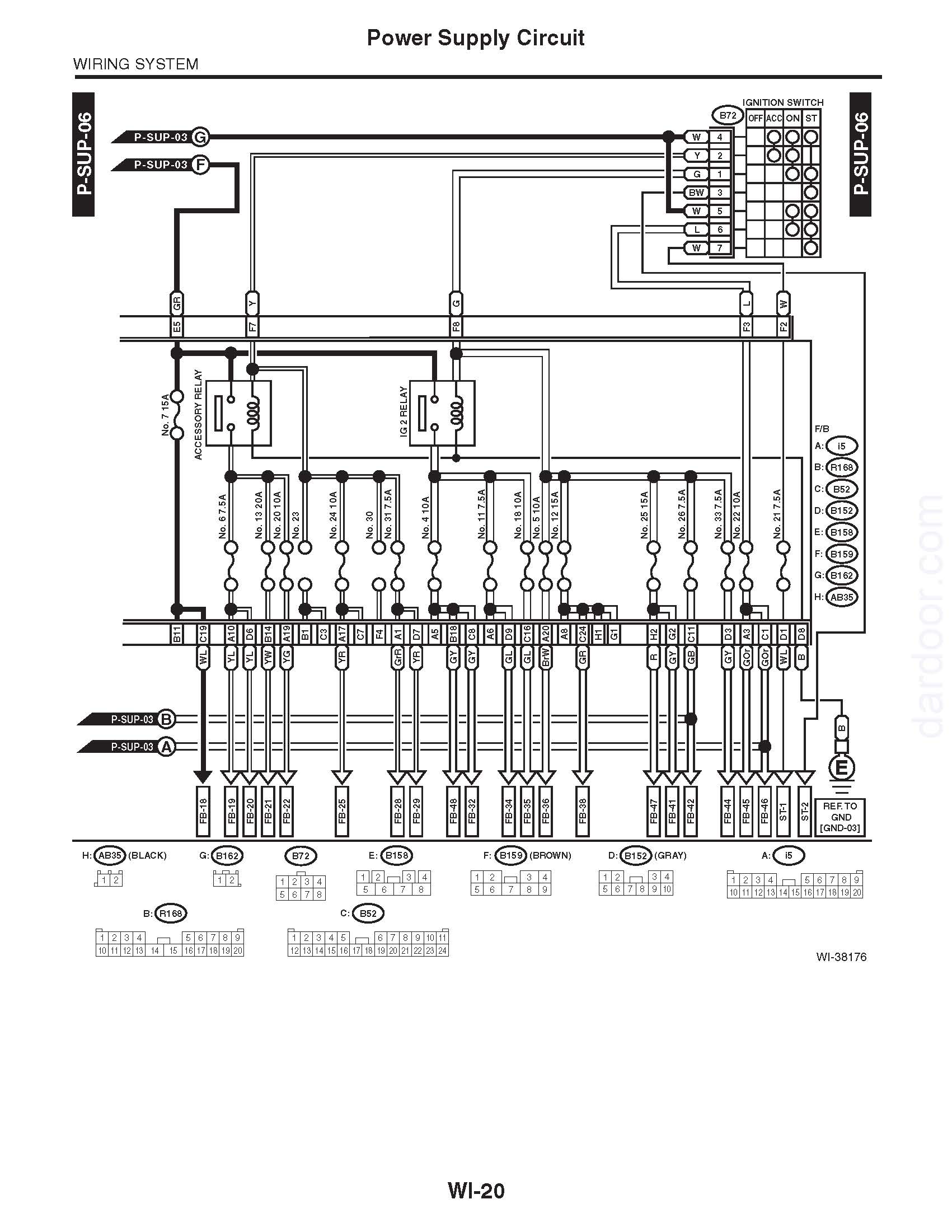 2013 Subaru Impreza XV wiring diagram