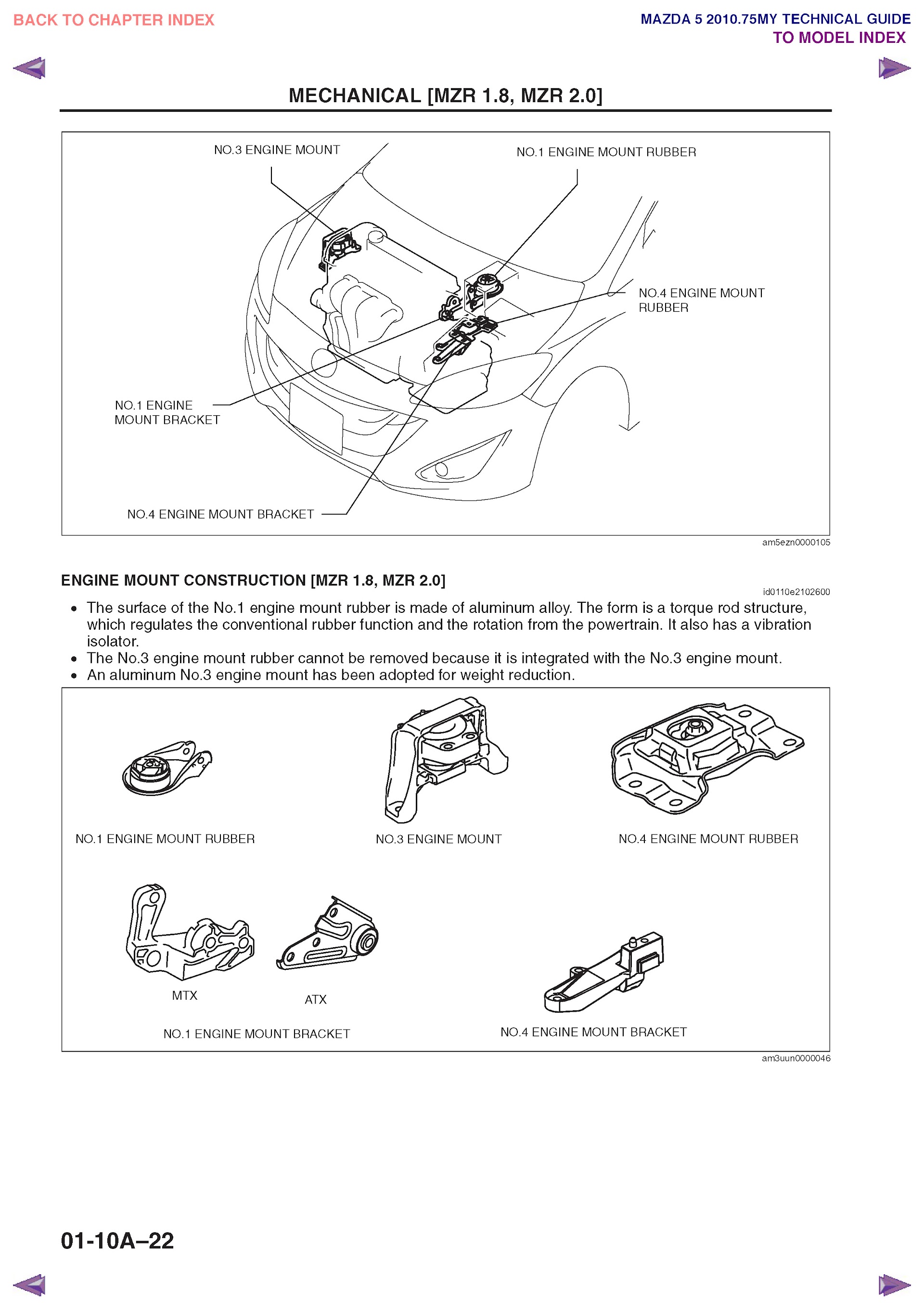 OEM service and workshop repair manual of 2010 Mazda5