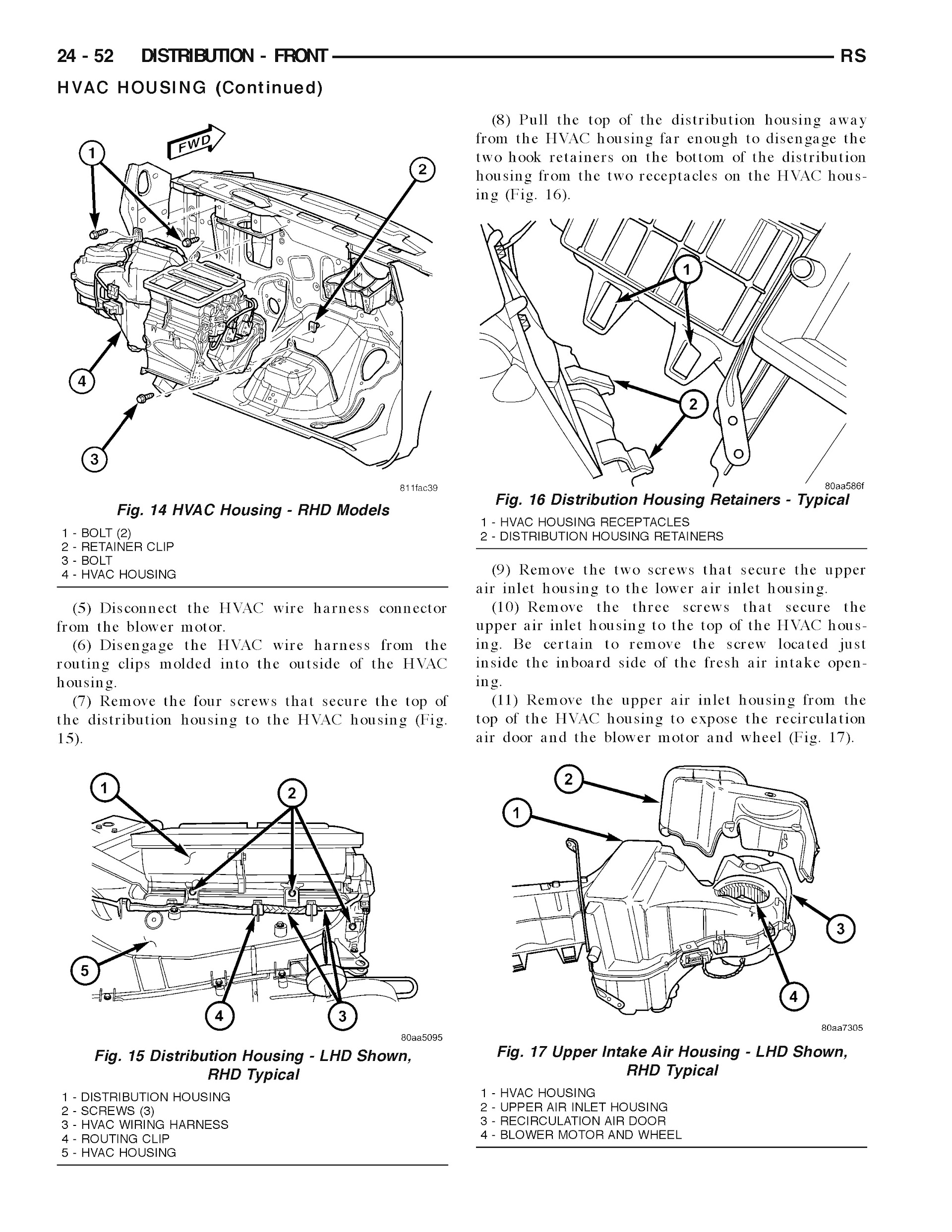 2005-2006 Dodge Grand Caravan Repair Manual, Distribution Front