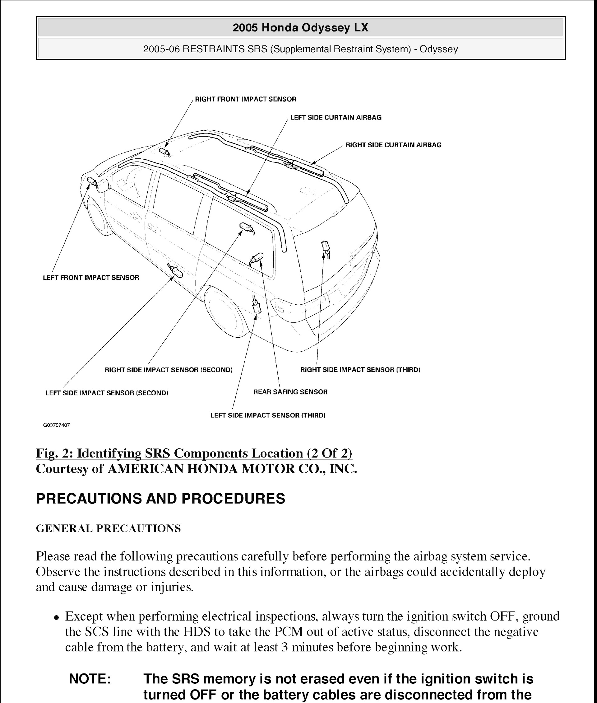 2009 Honda Odyssey Repair Manual