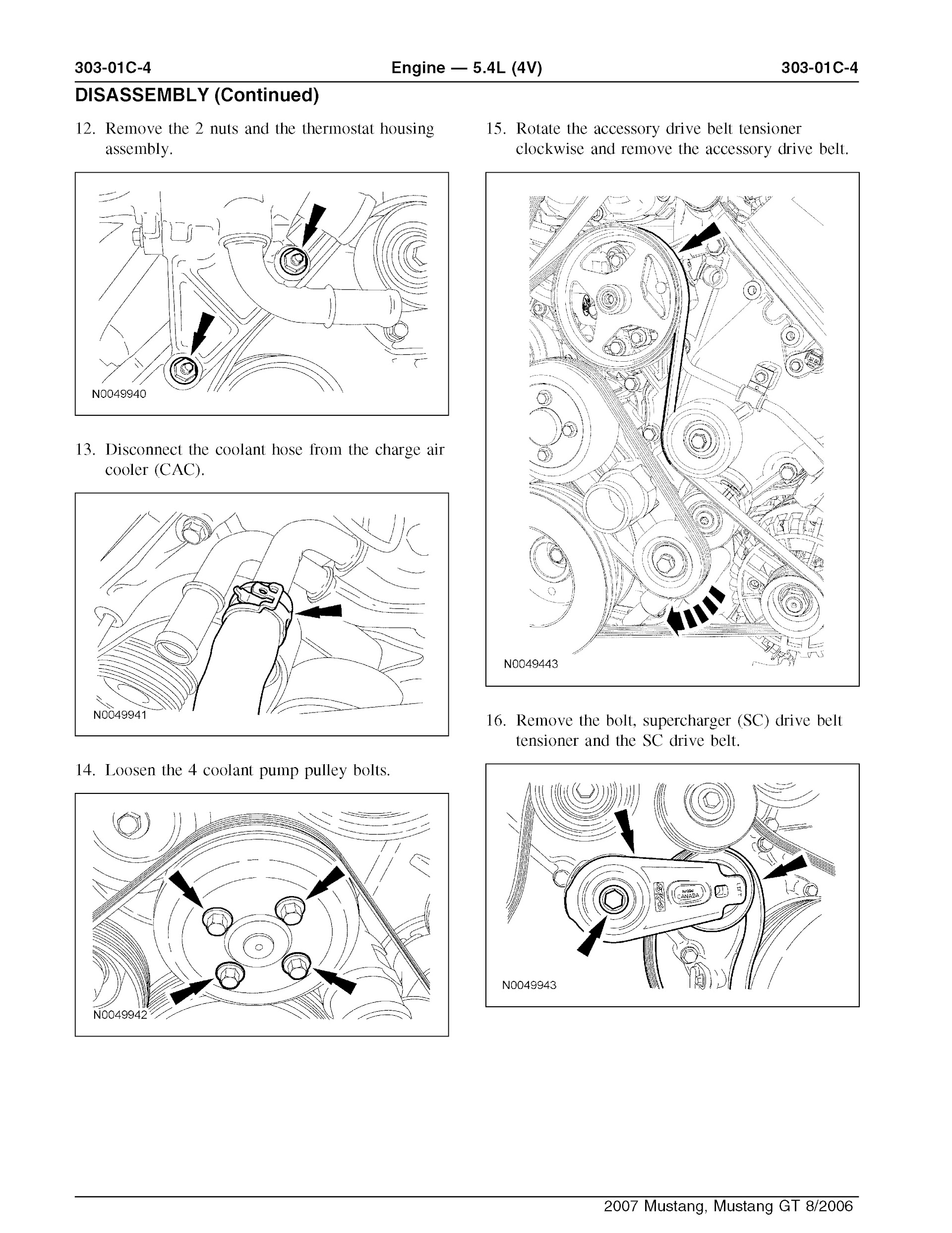 2007 Ford Mustang Repair Manual, Engine 5.4L (4V)