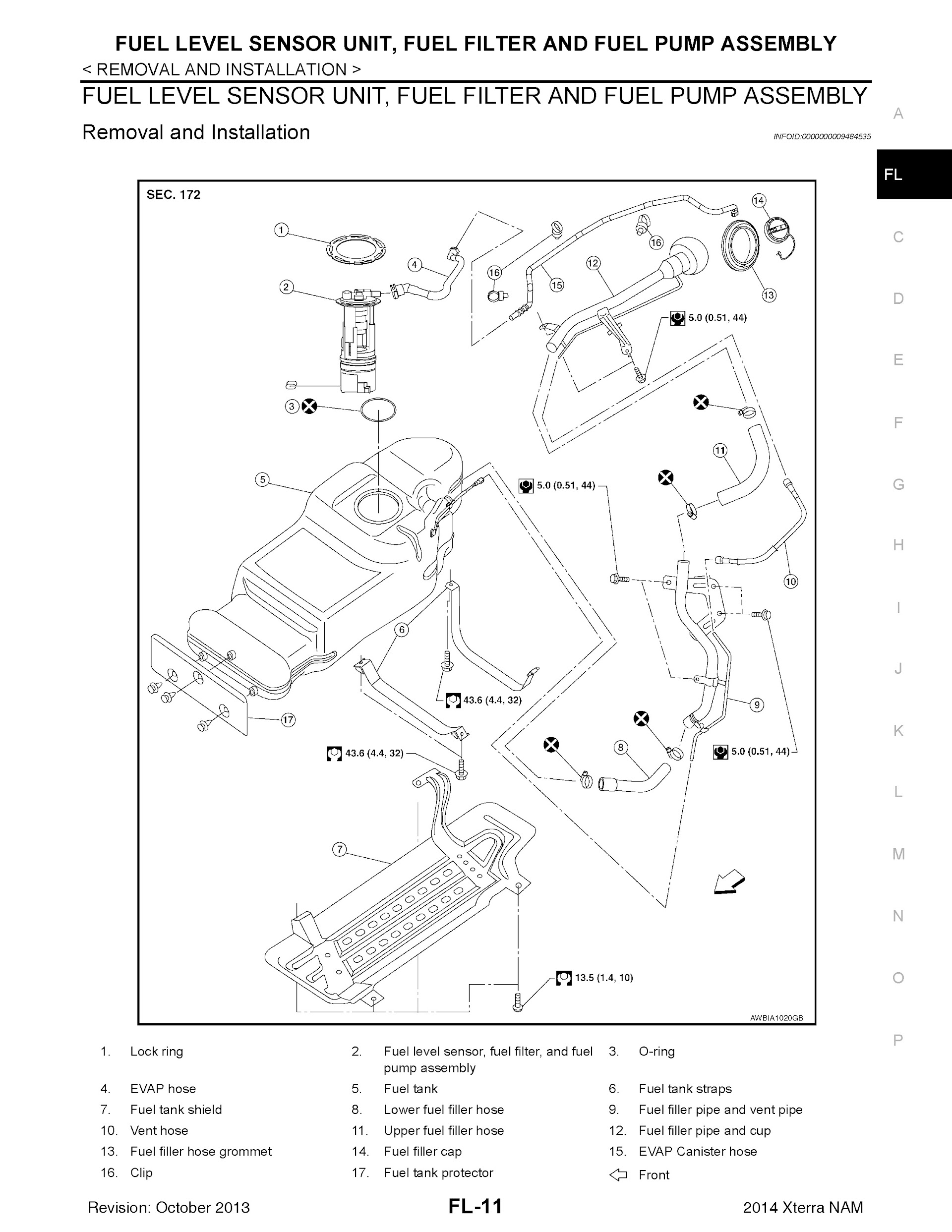 2014 Nissan Xterra Repair Manual, Fuel System