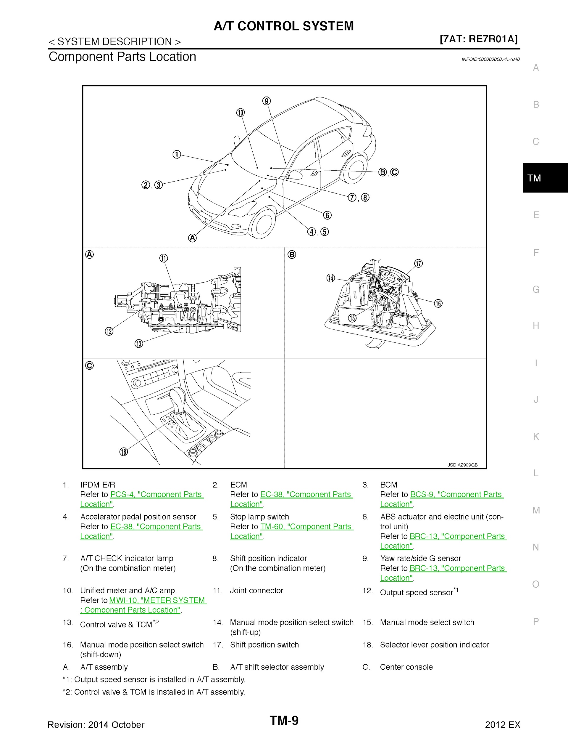 2012 Infiniti EX37 EX35 Repair Manual