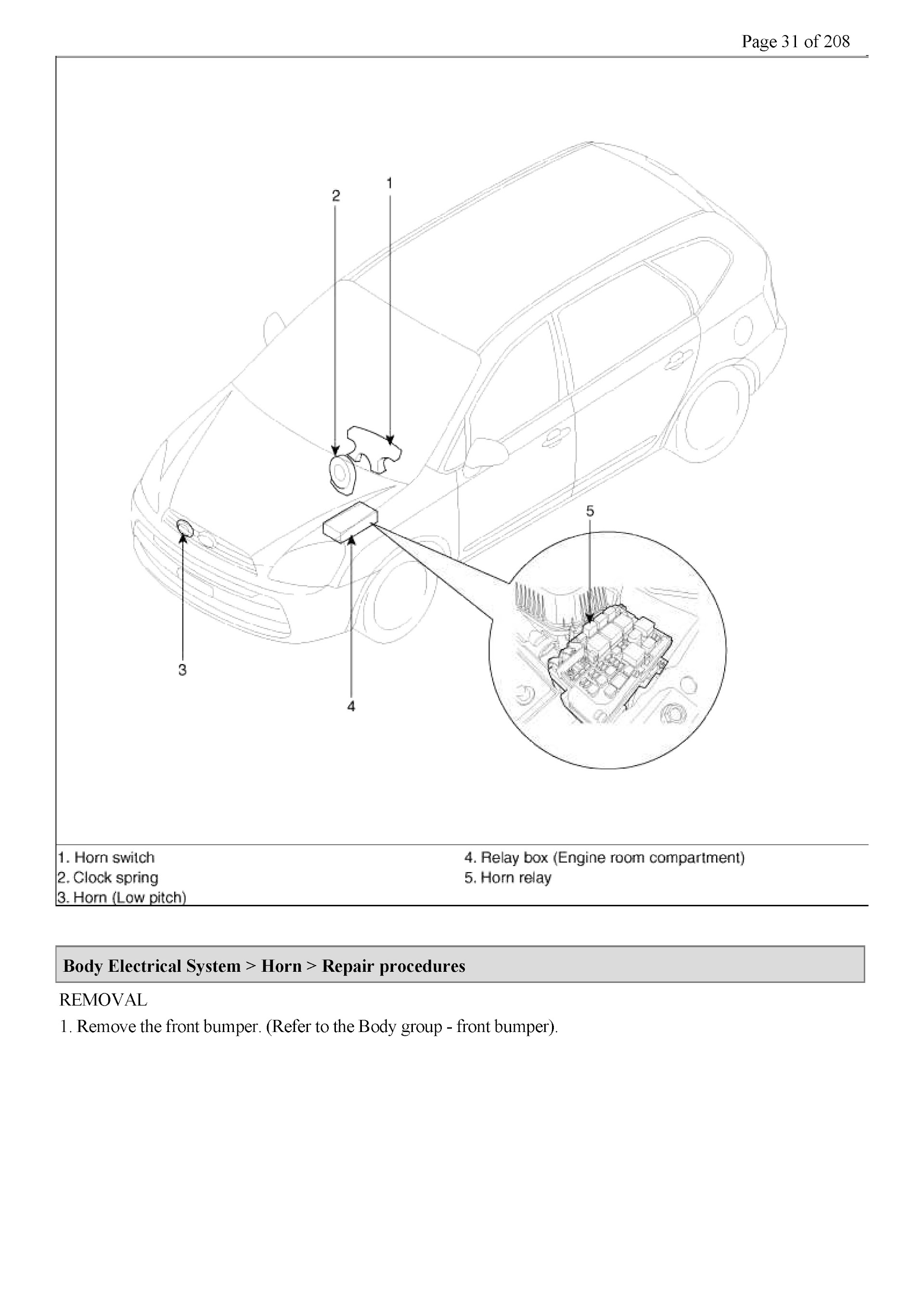 2010-2011 Kia Rondo Repair Manual