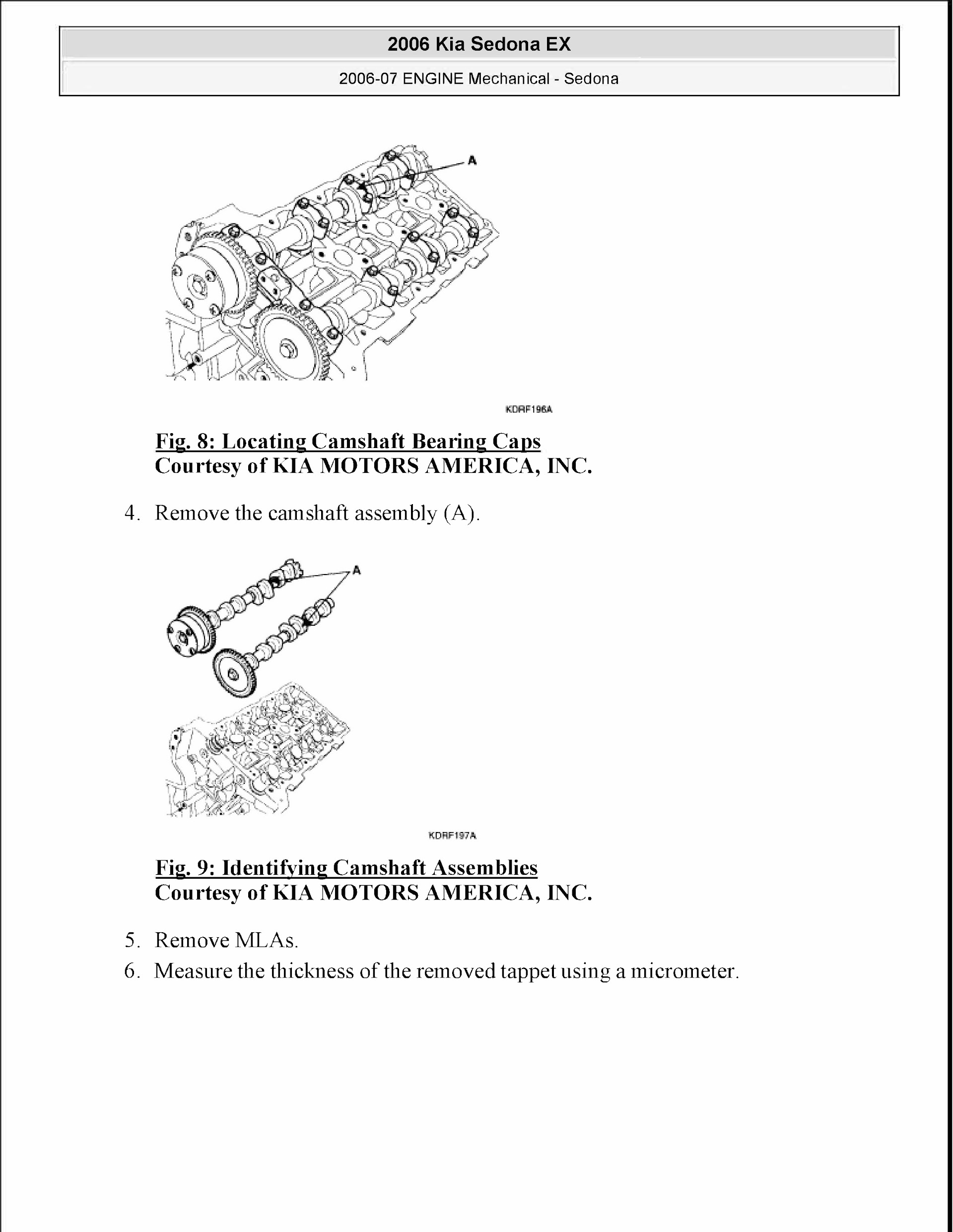2006-2007 Kia Sedona Repair Manual