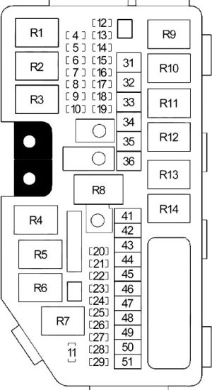 2012-2016 Honda CR-V Fuse Box Diagram