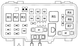 2003-2008 Honda Pilot Fuse Box Diagram