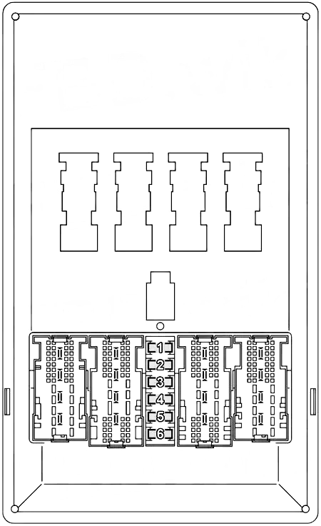 2018-2024 BMW X7 G07 Fuse Box Diagram & Fuse Assignments 2-Passenger Compartment Fuse Box No.2 (Passenger's Side (Body Domain Controller))