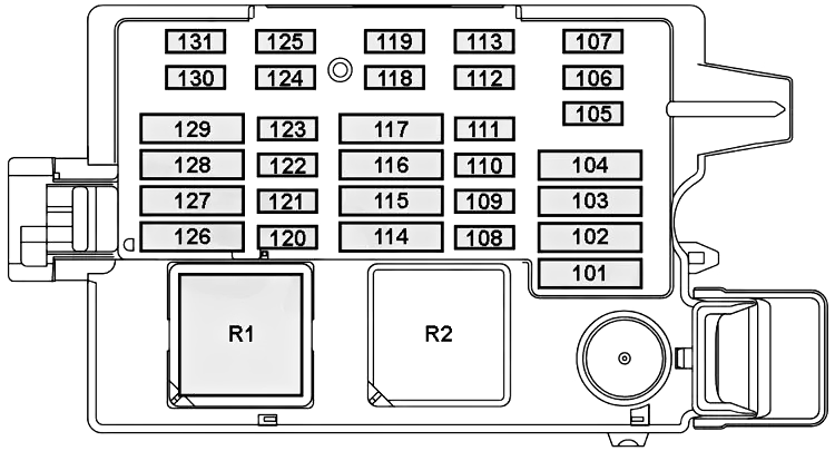 2018-2024 BMW X7 G07 Fuse Box Diagram & Fuse Assignments 3-Passenger Compartment Fuse Box No.3 (Driver's Side)