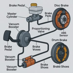 🛠️ Brake System Diagram: Understanding Every Component & How They Work