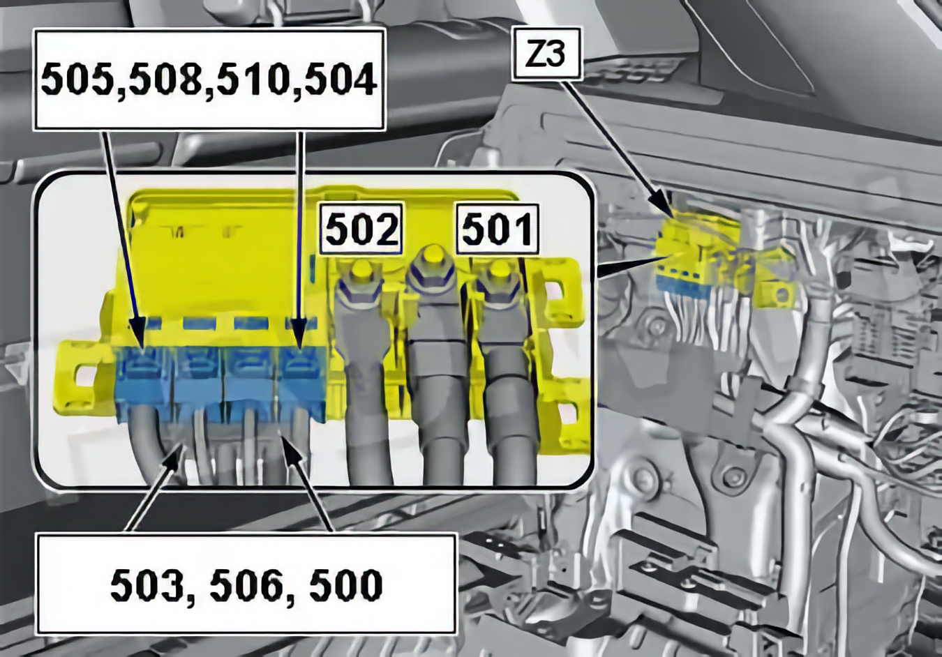 2018-2024 BMW X7 G07 Fuse Box Diagram & Fuse Assignments Current Distributor #2 (Luggage Compartment)