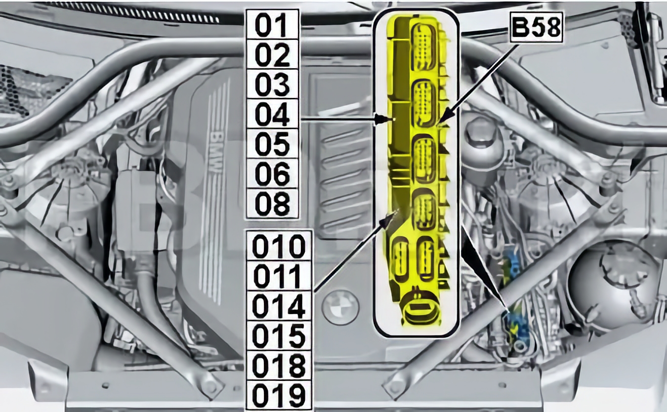 2018-2024 BMW X7 G07 Fuse Box Diagram & Fuse Assignments Integrated Power Module (B58 - xDrive40i)